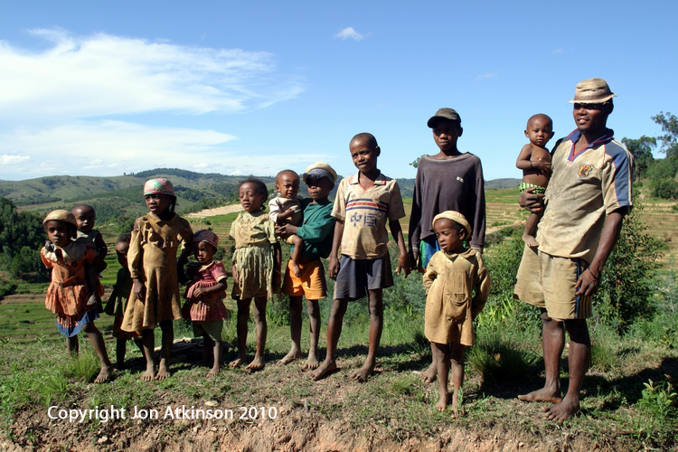 Madagascan family, higland region of Madagascar